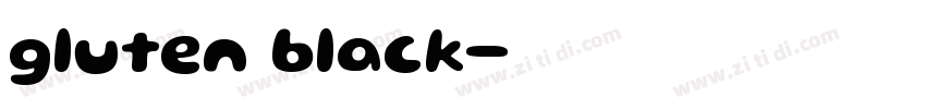 gluten black字体转换